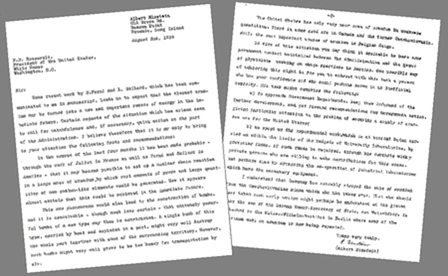Einstein’s letter to FDR, “The Manhattan Project”