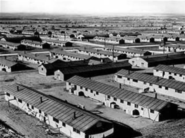 Japanese Americans interned in isolated camps