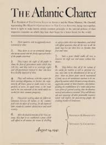 Churchill and FDR issue the Atlantic Charter