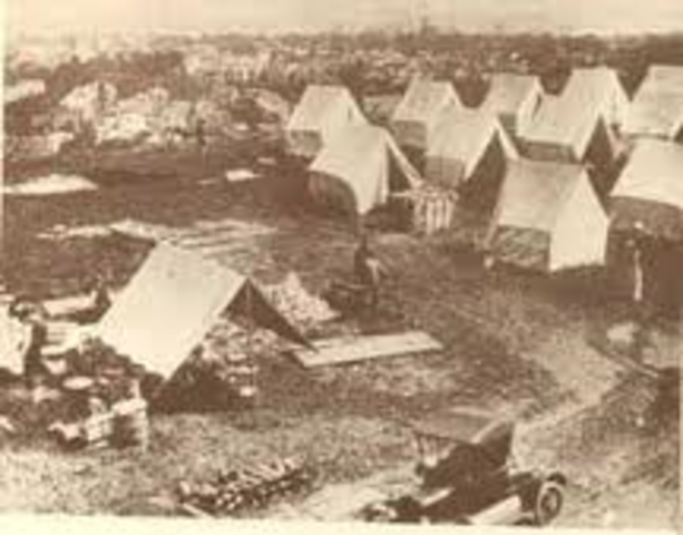 Japanese Americans interned in isolated camps