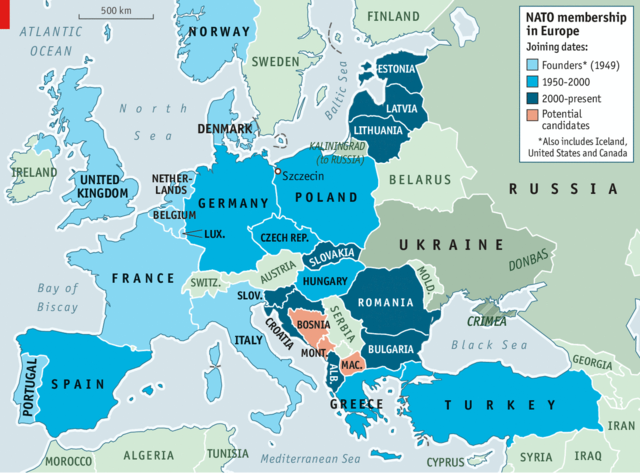 NATO Formed (Slide 7- Europe's "Iron Curtain")