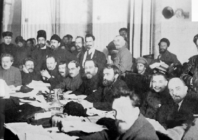 The Social-Democratic Labor Party splits into two groups, Mensheviks and Bolsheviks