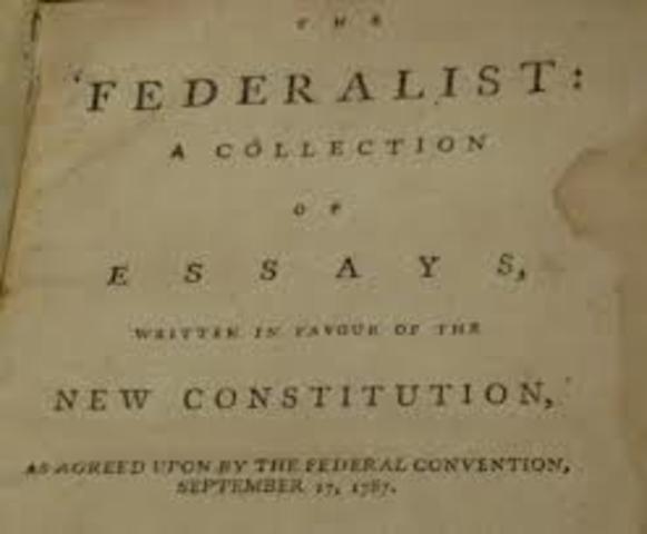 Federalist papers begin to publish