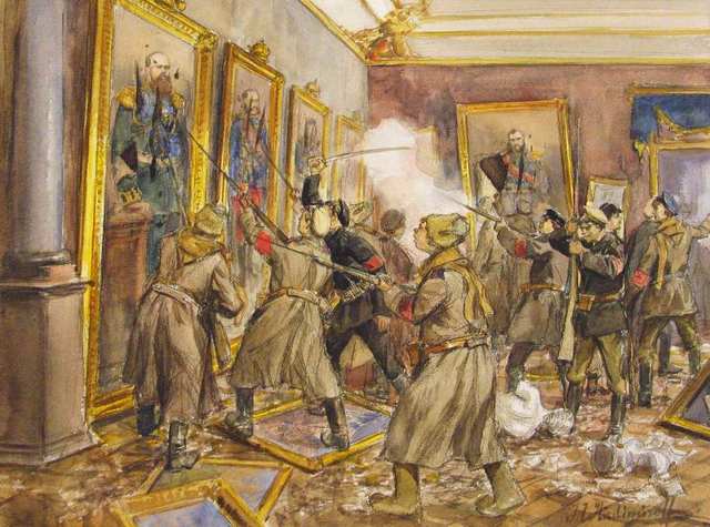 Bolsheviks capture Winter Palace
