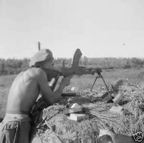 British and US forces defeat German and Italian armies in North Africa