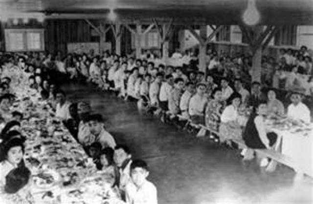 Japanese Americans interned in isolated camps