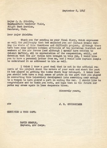 Einstein's Letter to FDR, ¨The Manhattan Project¨