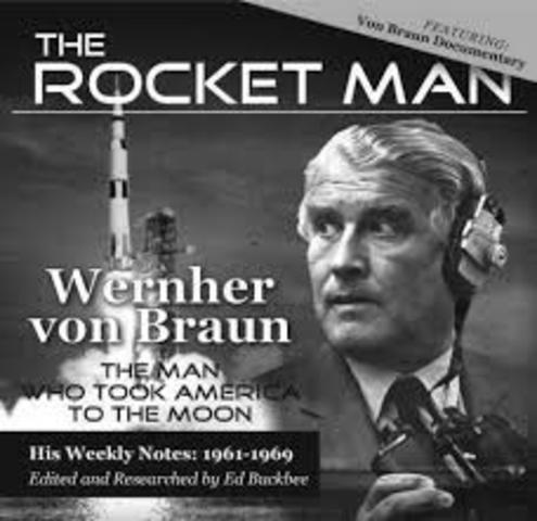 Wernher von Braun and the first rocket launch