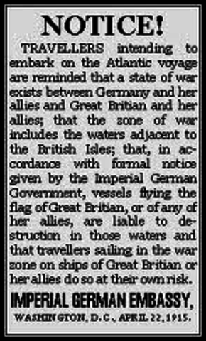 Germany declares a warzone