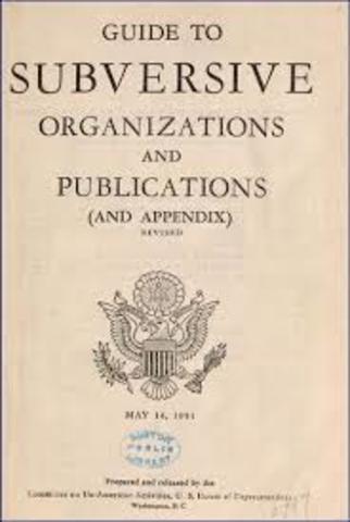 Attorney General's List of Subversive Organizations