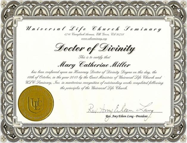 Swift is awarded Doctor of Divinity