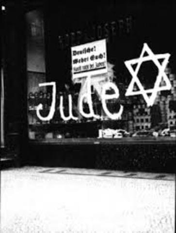First Anti-Semitic Law is passed in Germany