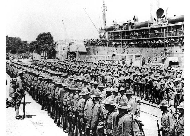 First American Troops Land in France