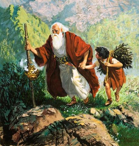 Abraham offers Isaac to God