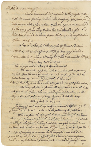Declaration of Rights and Grievances