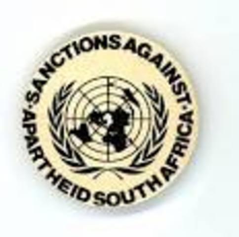 Economic sanctions imposed on South Africa
