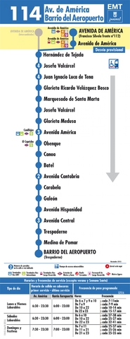 Incorporación de la linea 114