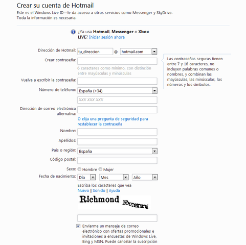 CREACION CORREO ELECTRONICO SEBASTIAN VELASQUEZ