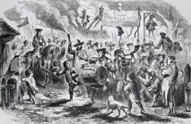 Colonists begin boycotting British goods