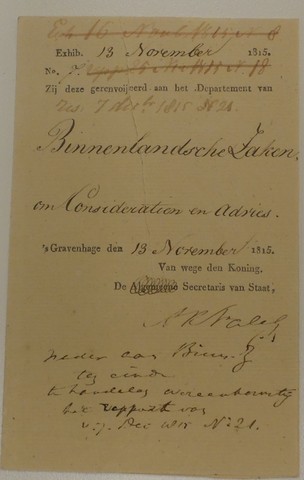 Minister van Staat naar Minister van Binnenlandse Zaken