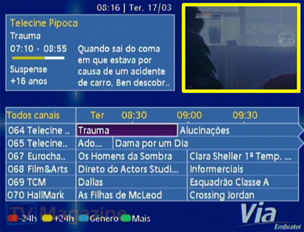 Todos os decoders atualizam para o novo menu.