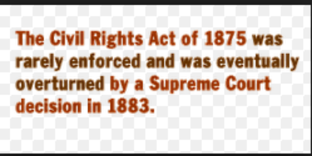 Civil right act of 1875