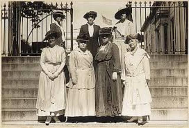 The first national suffrage organizations were established in 1869.