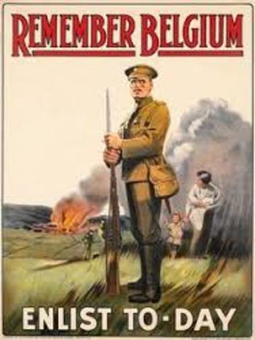 Germany invades Belgium and the U.S. is outraged.