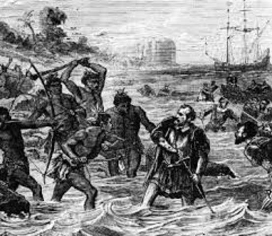 Ferdinand Magellan died on the Philippine islands by islanders