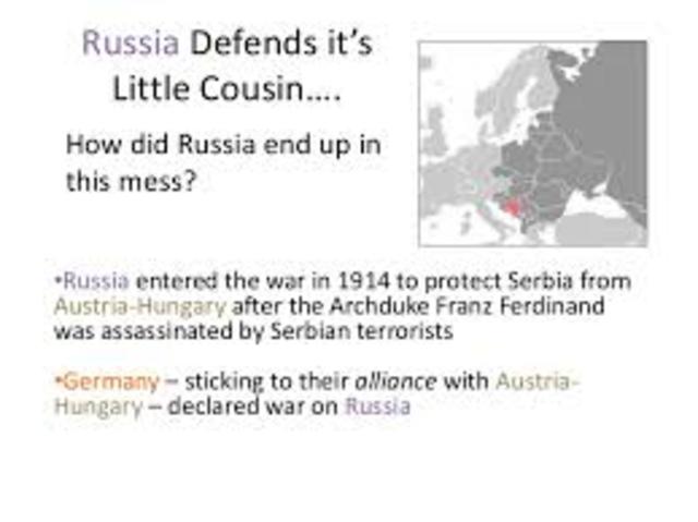 Russia and Germany enter war