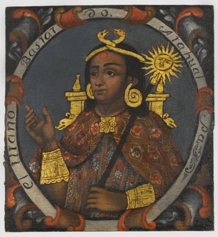 Spanish Portrait of Atahualpa: mid-1800's