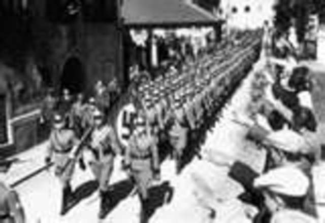 German troops march into Austria