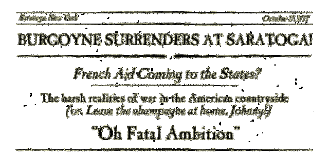 British surrender of 5,700 troops at Saratoga.