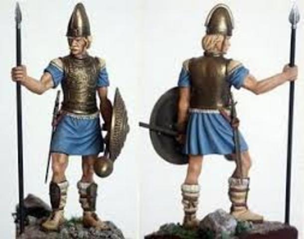 Armaduras y armas de bronce