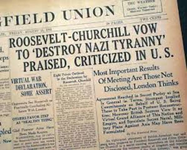 Churchill and FDR issue the Atlantic Charter