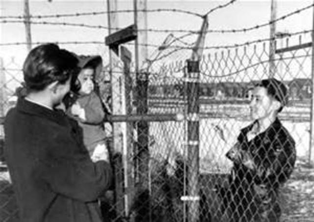 Japanese Americans interned in isolated camps