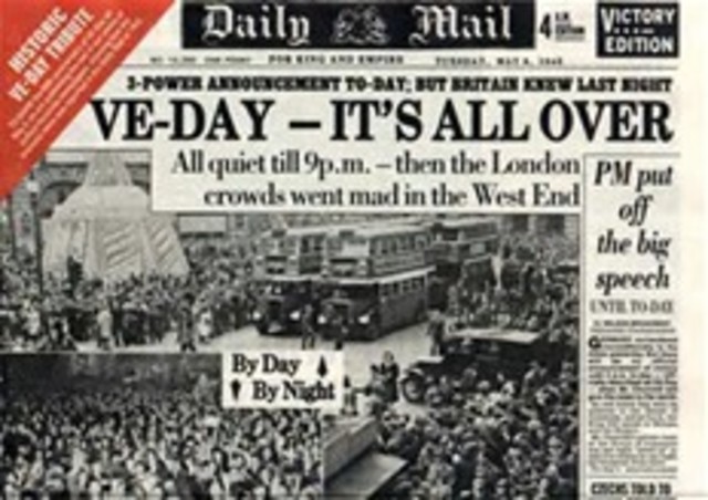 V-E Day, war ends in Europe