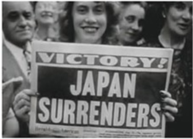 V-J Day, Japan surrenders to Allied Forces