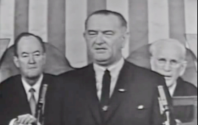 President Johnson urges passage of the Voting Rights Act of 1965.