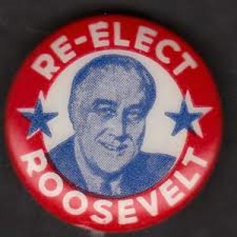 Franklin D Roosevelt wins 4th term