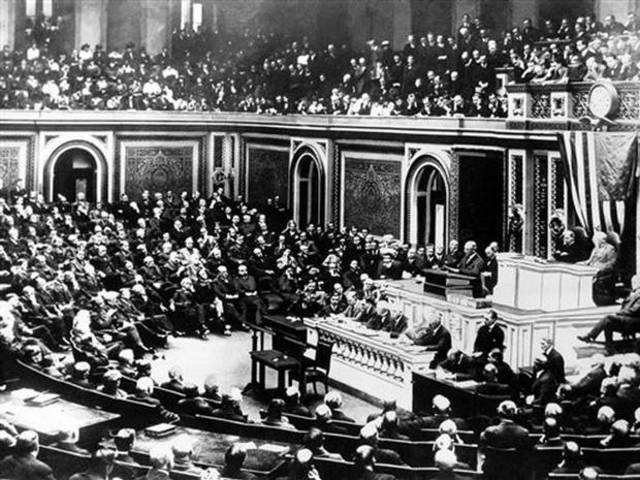 U.S. formally enters WWI