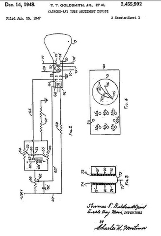 Thomas T. Goldsmith Jr. & Estle Ray Mann file a patent for a cathode ray tube amusement device