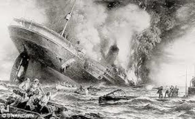 Lusitania Sinks by German U-Boat