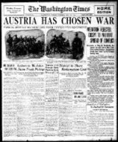 Austria-Hungary Declares War on Serbia
