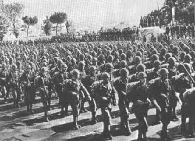 Invasión de tropas alemanas e italianas