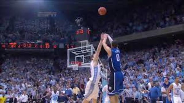 Game winning shot against first place team that was tied with us