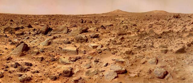 Pictures of the Mars surface are taken