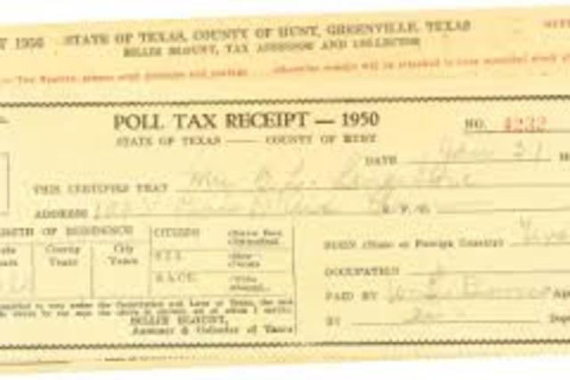 Poll Taxes Begin