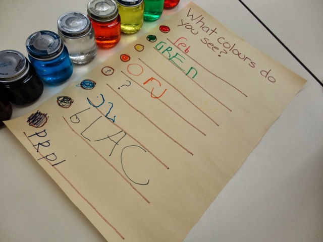 Jane's spelling of colours