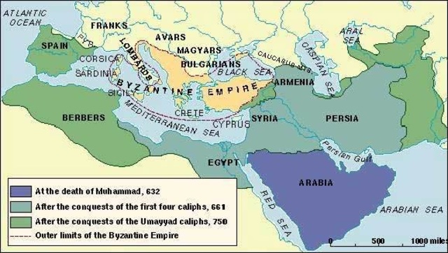 Islamic Conquest Parts of the Byzantine Territory